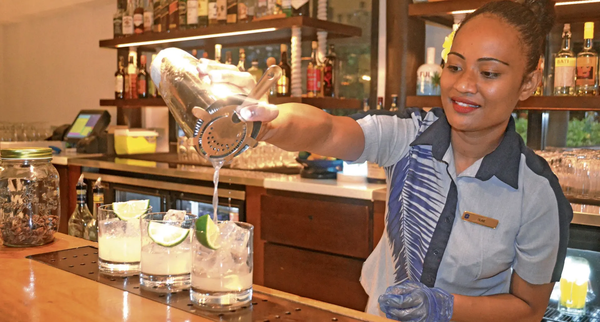 Shangri-La’s Fijian Resort & Spa Golden Cowrie Lounge is a one of its kind and serves classic cocktails with a local twist.