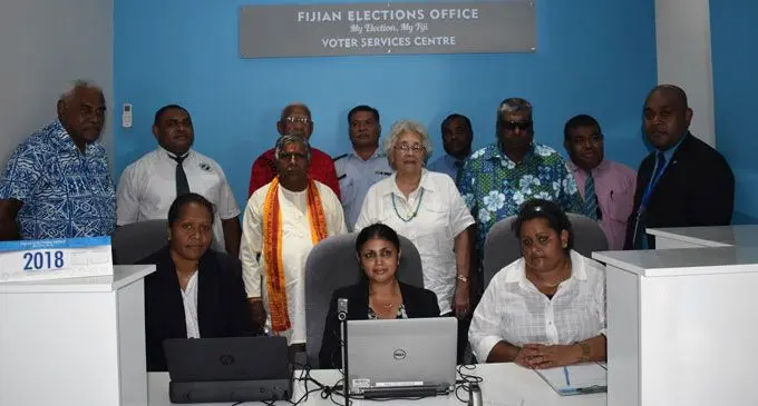 Opening of the Fijian Elections Office’s Rakiraki Voter Services Centre in January. Photo: Fijian Elections Office.