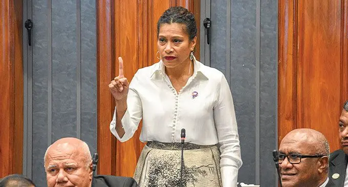 Minister for Women, Children and Social Protection Lynda Tabuya in Parliament on December 2, 2024. Photo: Parliament of Fiji
