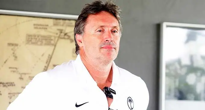 Fiji Rugby Union High Performnce Unit general manager Barrie-Jon Mather at Albert Park, Suva on January 31, 2024. Photo: Ronald Kumar