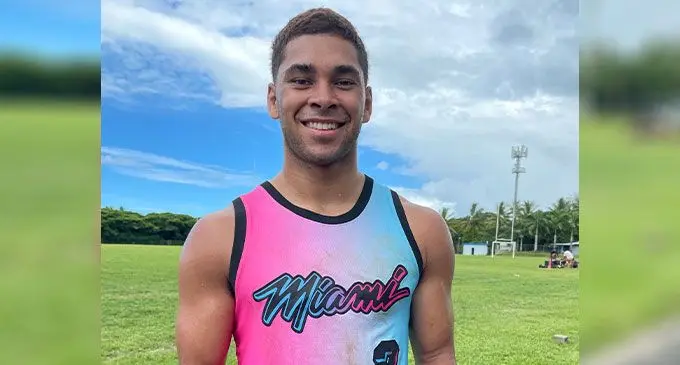Sportsworld Fiji Under-20 rep Noah Rauluni in Suva on January 30, 2024. Photo: Ioane Asioli