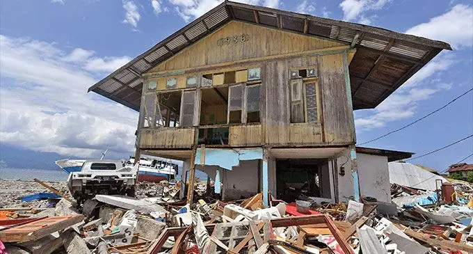 Properties in Indonesia after the 7.6 earthquake.