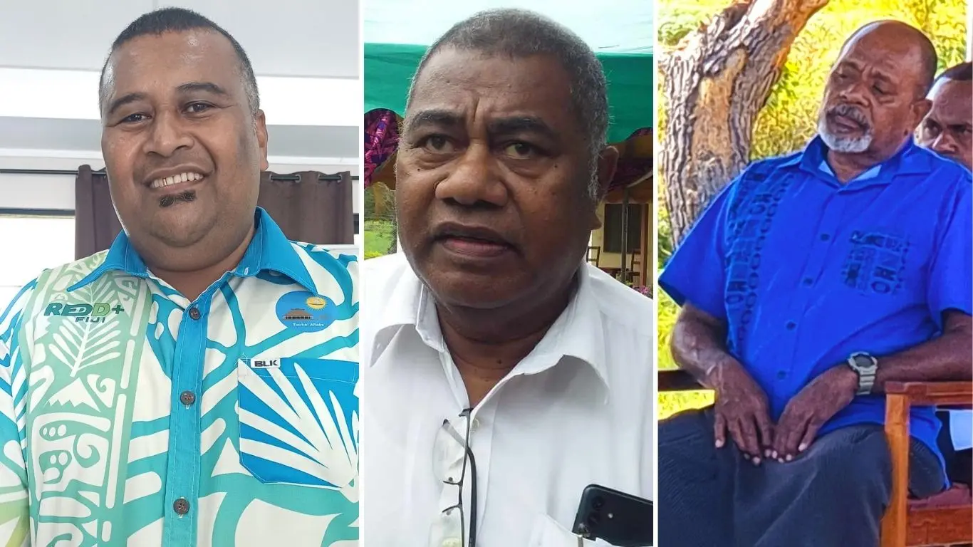 From left: Tui Bua Ratu Makutu Nagagavoka, Tui Labasa Ratu Jone Qomate and Tui Nadogo, Ratu Ilisaniti Malodali.