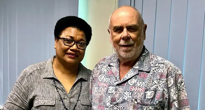 Bill Whiting and his wife, Vasemaca. Photo by Charles Chambers