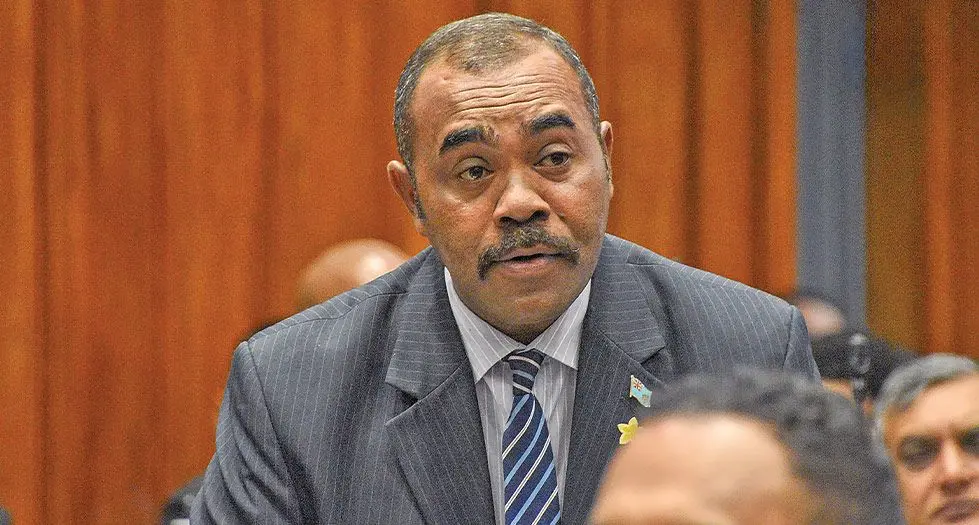 Minister for Environment and Climate Mosese Bulitavu. Photo: Leon Lord Photo: Parliament of Fiji 