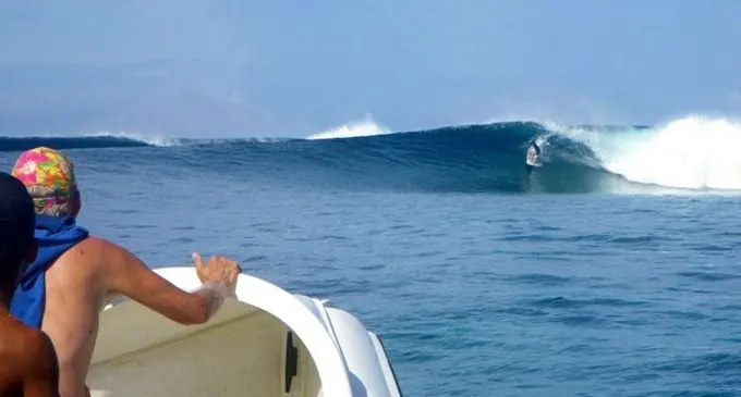 Maqai Beach Eco Surf Resort’s famous surfing waters.