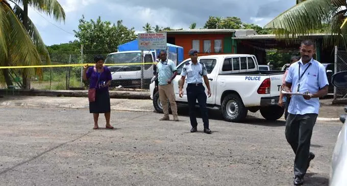 Police officers carrying out investigation at the crime scene where the student was struck at Vakamasuasua subdivision in Labasa on March 7. Photo:Shratika Naidu