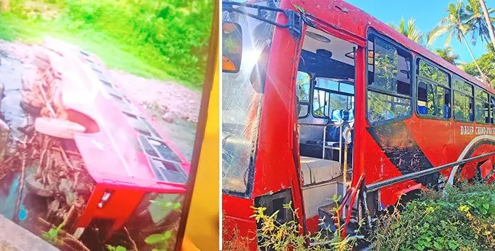The Dalip Chand and Son Limited bus which veered off the road into the river at Dreketilailai, Bulileka in Labasa on May 27, 2025.