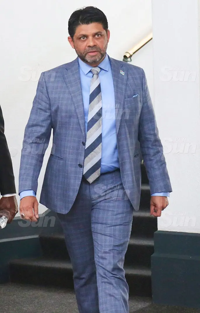 Attorney-General and Minister for Economy, Civil Service and Communications, Aiyaz Sayed-Khaiyum outside of Parliament on August 31, 2020. Photo: Kelera Sovasiga