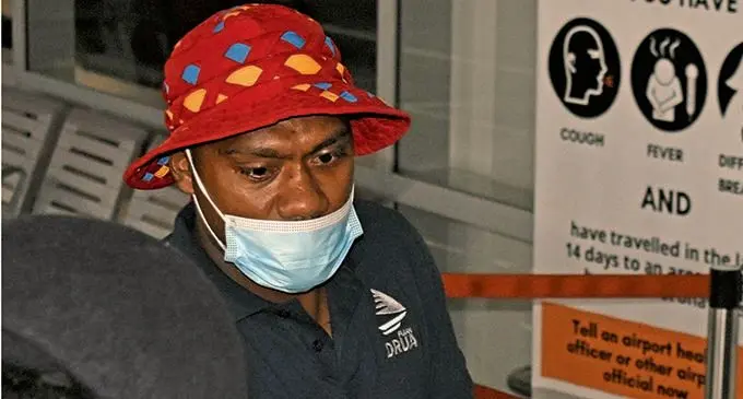 Fijian Drua halfback Peni Matawalu at Nadi International Airport on November 4, 2021. Photo: Waisea Nasokia