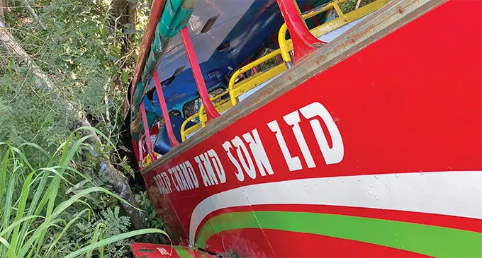 More than 40 passengers suffered injuries in the accident.