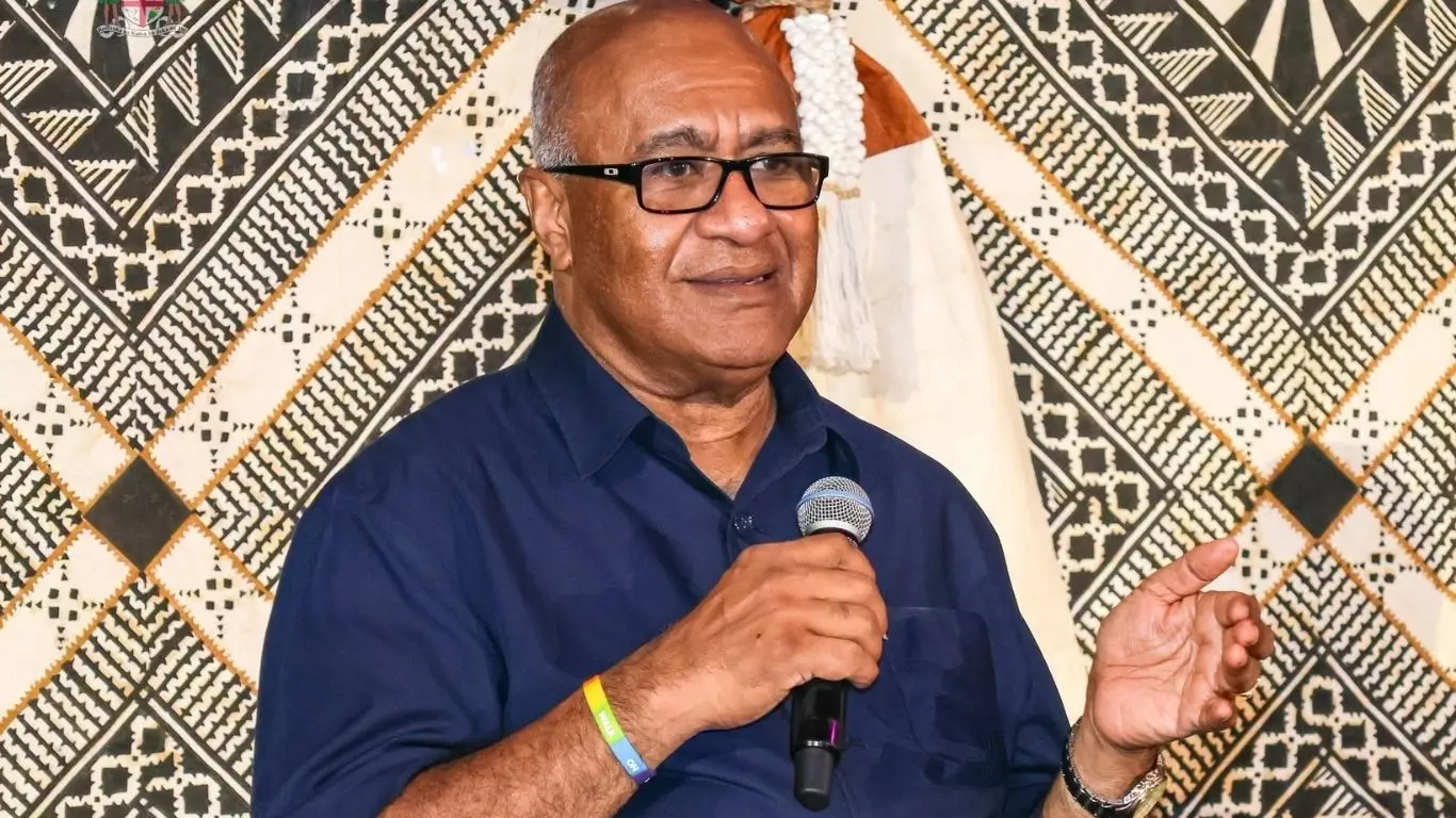 Deputy Prime Minister Manoa Kamikamica addressing Pacific Media in Savusavu.