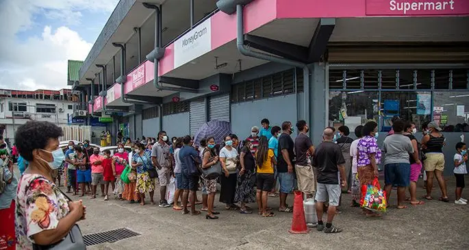 Members of the public shopping in high numbers in Valelevu as  on May 3rd 2021. Photo- Leon Lord