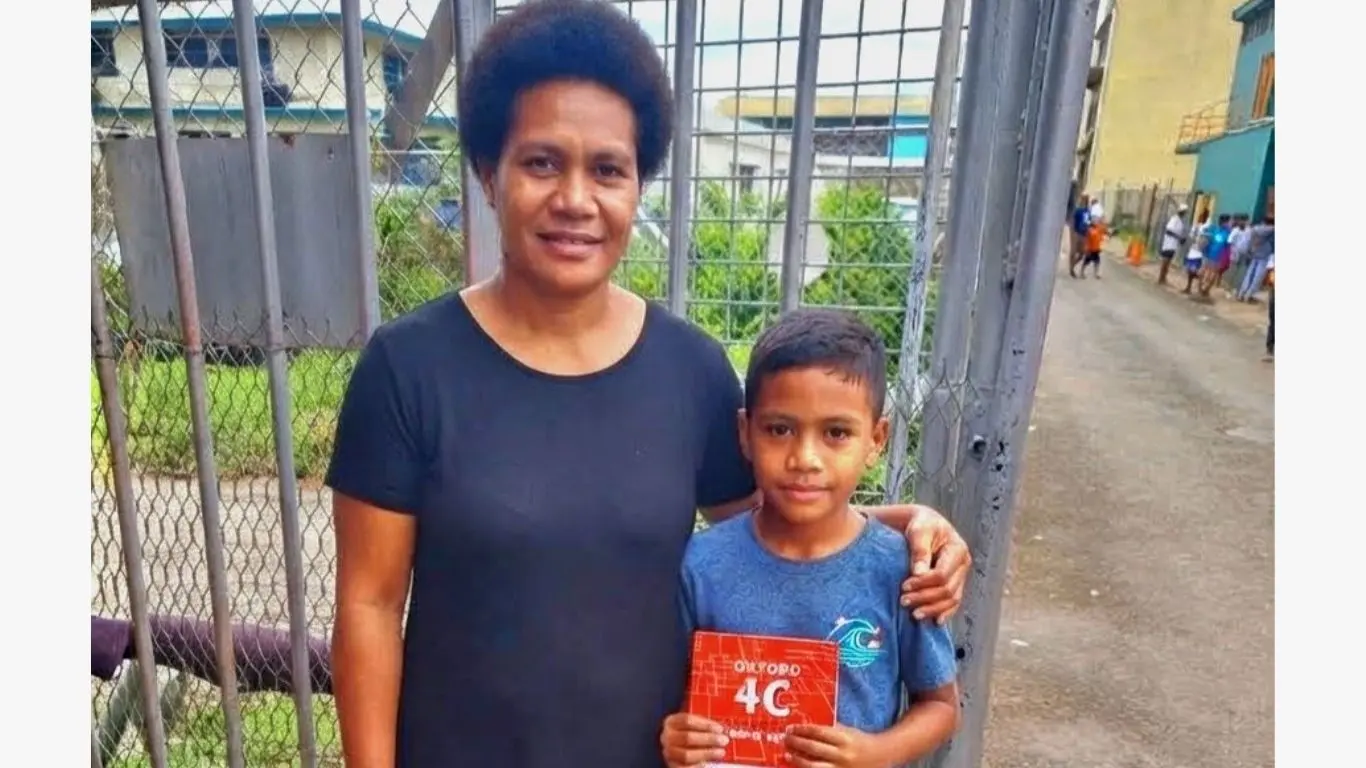 Elenoa Nasiliasila with her son Viliame Nasilasila near Janta Tek Pte Limited in Labasa on September 7, 2026.