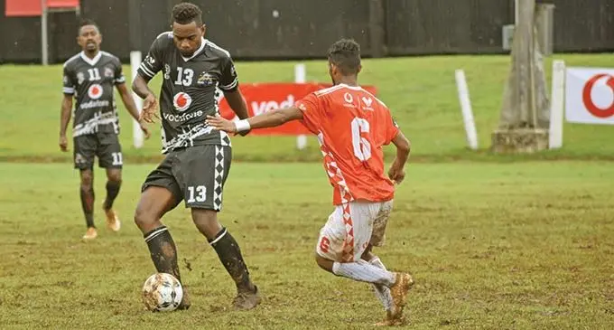 Ba player dribbles the  against Rewa in their match on thursday