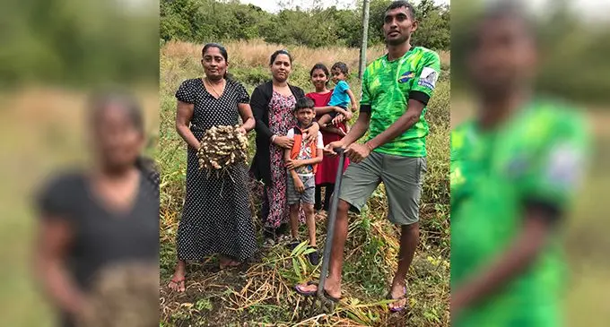 Krishneel Prasad with his mother, Prakash Wati (left), wife Shahista Nisha and their three children-Mahek Prasad, Mayank Prasad and Maheera Prasad in Vunika, Labasa on August 31, 2022. Photo: Shratika Naidu