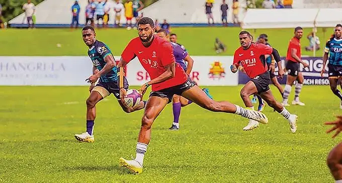 Fiji men’s rugby sevens utility player Ponipate Loganimasi plays for Fiji Babaas during the McDonald’s Coral Coast Sevens at Lawaqa Park, Sigatoka, on January 20, 2024. The Fiji Babaas is yet to confirm their participation in this weekend’s Fiji Bitter Nahehevia Sevens at the same venue. Photo: Coral Coast Sevens