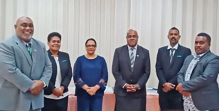The Accident Compensation Commission of Fiji with members of the Standing Committee on Economic Affairs after the public submission on May 13, 2025.