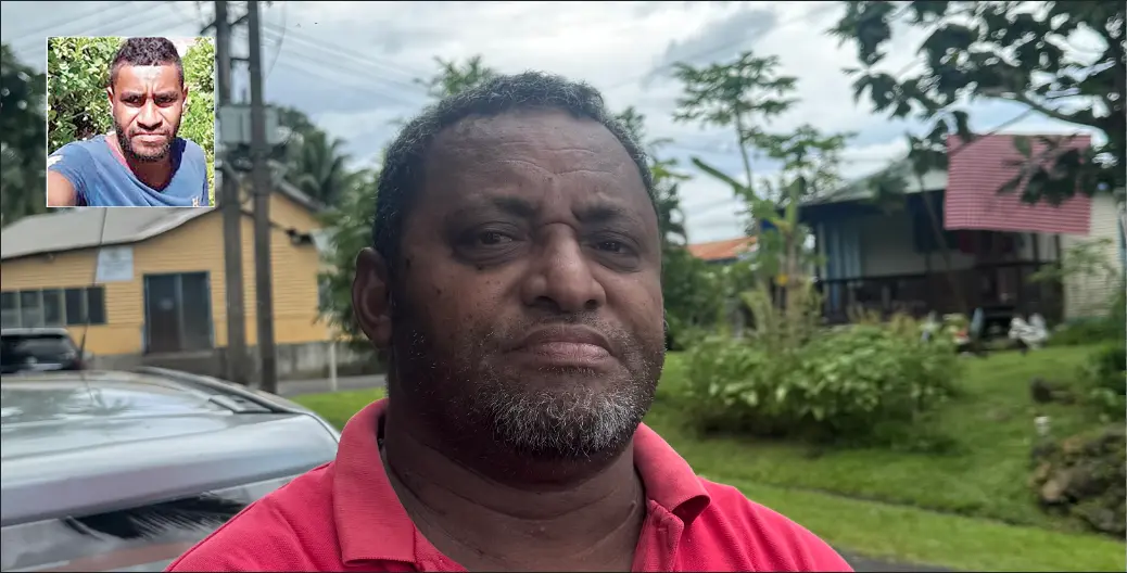 Father of the victim Eliki Rarawa Snr. Inset: Eliki Yaco Jr. 