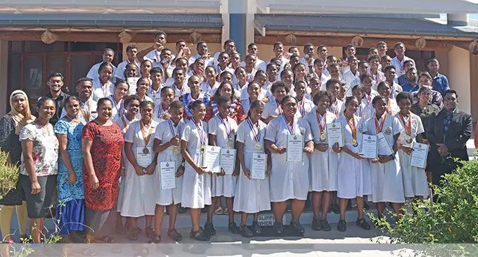 Swami Vivekananda College athletes and teachers after winning the Nadi Zone. The squad is now preparing for this year’s Coca-Cola Games, which is from August 18-20 at the HFC Bank Stadium, Suva. Photo: Waisea Nasokia