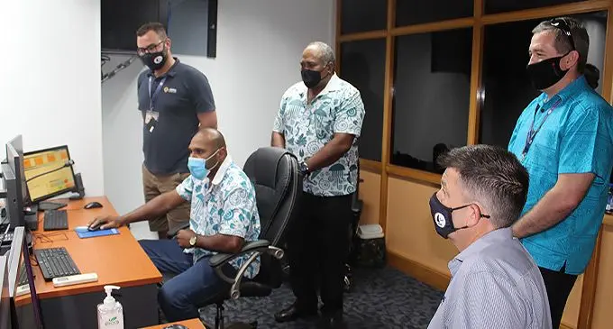 FPCL together with overseas consultants AMS Group during the changeover of the Suva Harbour Control Call Sign to Suva VTS.
