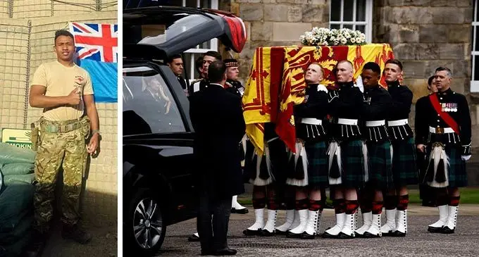 From Left: British Army personnel, Private Peni Tubuna. (R) That defining moment for British Army personnel, Private Peni Tubuna, and Fijians  around the world