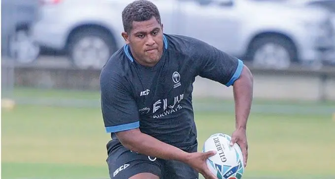 Fiji Airways Flying Fijians hooker Veremalua Vugakoto during training as they prepare to take on Tonga at Eden Park, New Zealand on Saturday before they go to the Rugby World Cup in Japan. Photo: Ronald Kumar