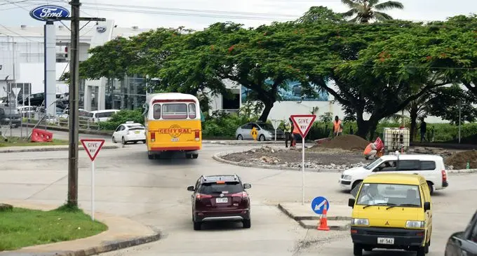 The Fiji Roads Authority is planning to complete the Karsanji and Grantham Roads roundabout works by April this year. Photo: Ronald Kumar 