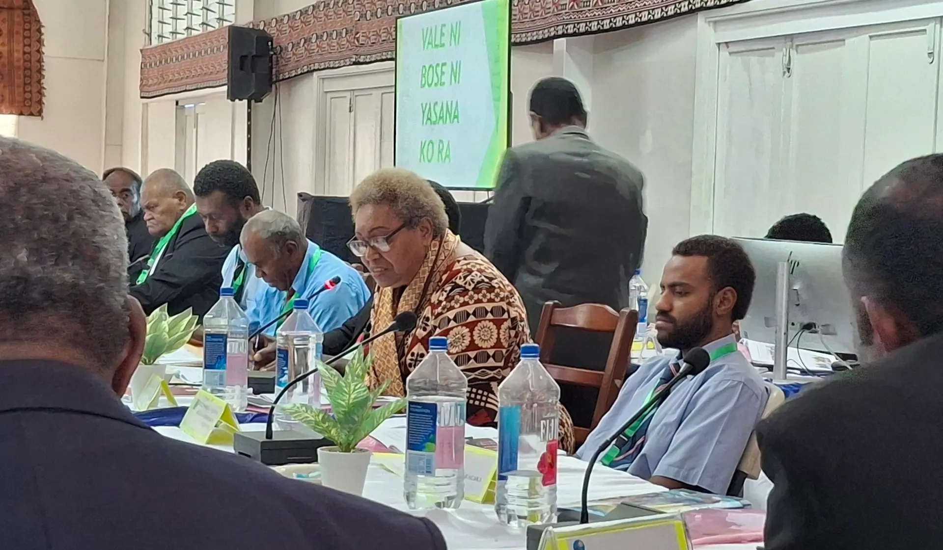 Ra Province Women President, Sala Wong speaking during the Ra Provincial Council Meeting at Nanukuloa Ra.