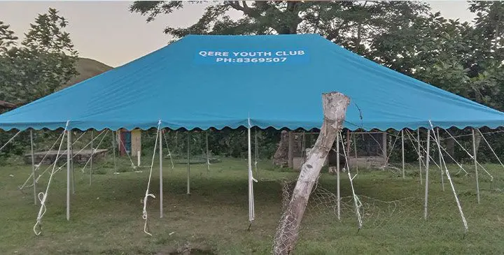 Tent for hire owned by the Qere Youth Club of Naqalimare district in Navosa.
