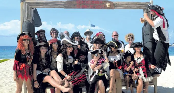 Guests during the Pirate Day celebration at Beachcomber Fiji Island Resort yesterday. Photo: WAISEA NASOKIA