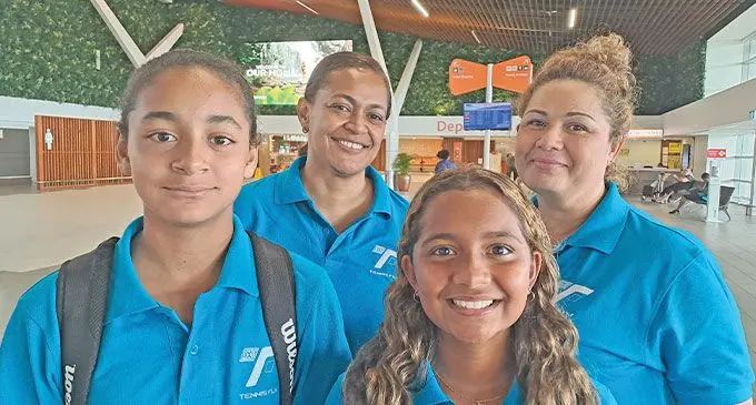 Nadi based- junior tennis players Niconia Wivou and Alexandria Chand will be flying the Fiji flag at the Les Petit Requins 2022 in Noumea, New Caledonia from October 17-24. The team departed on Thursday for a two-day stop in Port Vila, Vanuatu before flying to New Caledonia. The duo made the cut after they won the West Pacific Under-12 championship and will compete with the winners from the East and North Pacific respectively. Wivou, 11, and Chand, 10, are students of Fiji Agape Mission School in Nadi and they will be competing in the U12 singles and doubles events respectively. Wivou, who was a member of Makos Swimming Club said her objective is to learn and improve her game. “At the age of two I learnt to play tennis because tennis is our family sport,” she said. “At the age of five my parents decided to put me into swimming. I enjoyed it and began swimming for my school and club until I was 10 years old. During the COVID-19 lockdown swimming wasn’t allowed so I decided to go back to tennis. “I loved the sport and here I am. My discipline is to obey the rules and win my games.” She is training under Rigamoto Kamoe. Chand indicated that she is looking forward to her first overseas outing. “I started playing tennis in 2020 but again this year,” she said.
