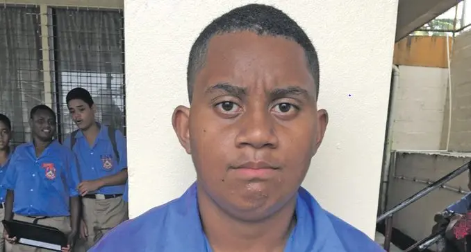 Marist Brothers Primary School head boy Joseph Brandon Mow after the induction on February 1, 2019. Photo: Neelam Prasad