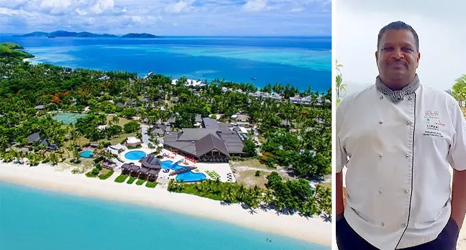 An aerial view of a section of Plantation Island Resort and Mohammed Arun, Raffe Hotels and Resorts Group’s Executive Chef. 