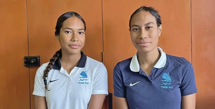 Theola and Charis Kwong at the Olympic House on May 22, 2025. Photo: Mere Ledua