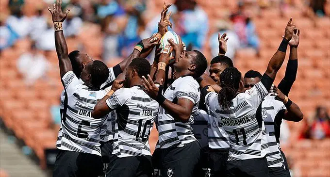 Fiji Airways Fijian men’s rugby sevens team in Sydney. Photo: World Rugby