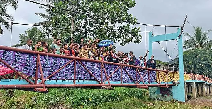 The Qauia refurbished high footbridge. Photos: Ministry of Rural and Maritime Development