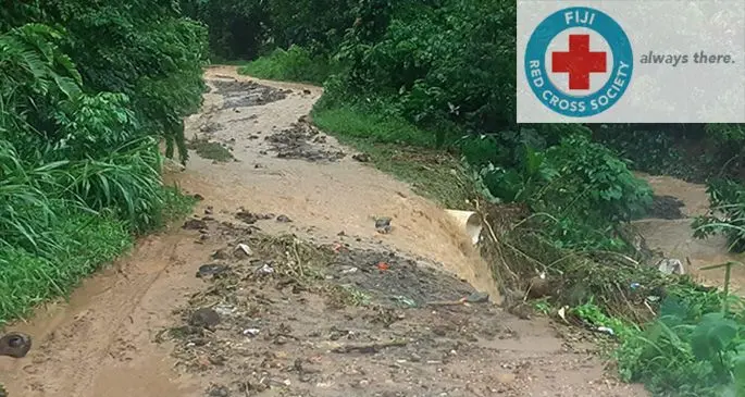 Flooded road as the result of heavy downpour in Daku, Savusavu on October 24,2019.