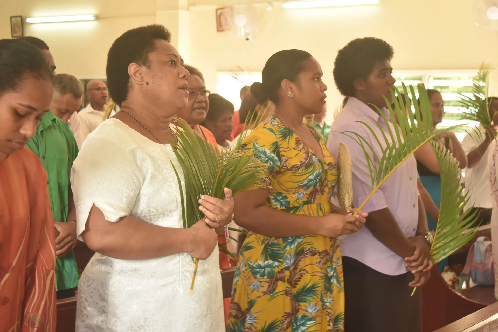 Saint Michaels Parish church members celebrating Palm sunday in Nadi on April 14, 2019. Photo: Mereleki Nai