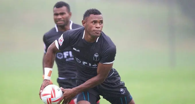 Vodafone Fiji rep, Eminoni Nasilasila during their scrimmaging session against Kenya yesterday. 