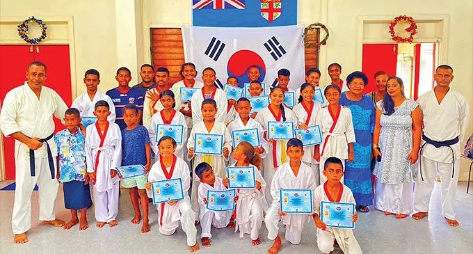 Thirty students graduated with its Hapkido belts during its grade graduation ceremony at the Salvation Army church in Labasa on December 29, 2022.