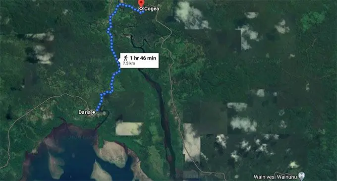 The walk from Daria village to Cogea village.
