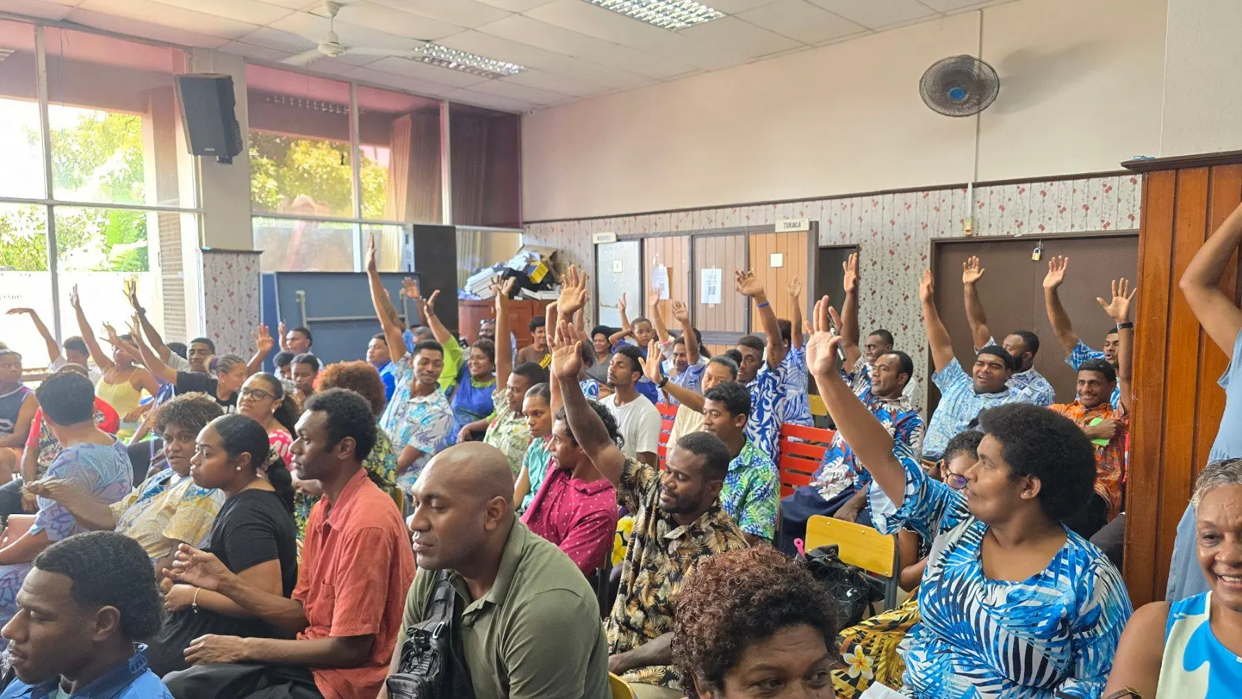 Youth members of SODELPA and supporters at the Youth Annual General Meeting in Suva on November 8, 2025.  