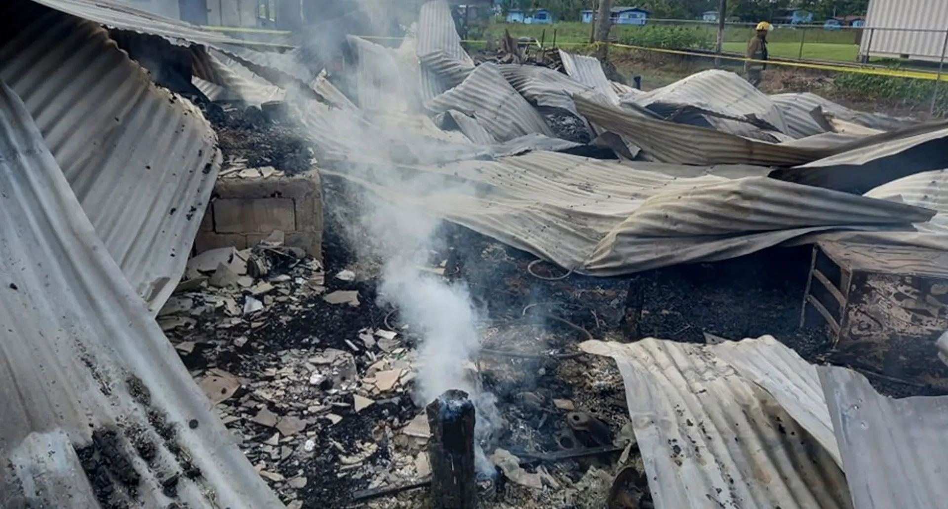 The remains of the house in Visama,Nausori that was destroyed in a fire on November 5, 2021. Photo: National Fire Authority