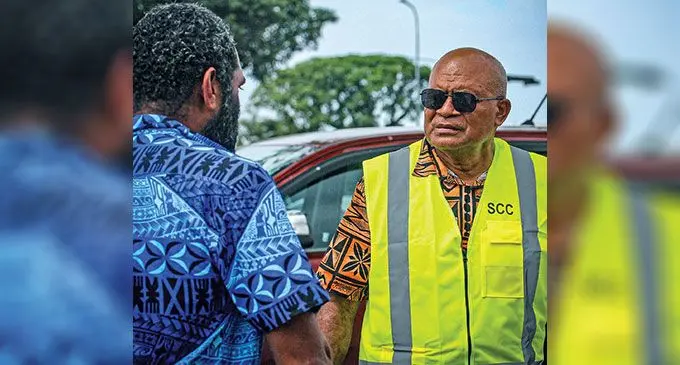 Acting chief executive officer of the Suva City Council, Tevita Boseiwaqa (right). Photo: Suva City Council 