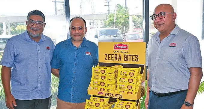 From left: Punjas Group directors Pravish Punja, Director Chetan Punja and Rajesh Punja during the launch. Photo: Waisea Nasokia