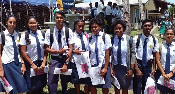 Students of Balata College during the open day at the Fiji National University Natabua, Lautoka campus on October 21,2022. Photo: Salote Qalubau
