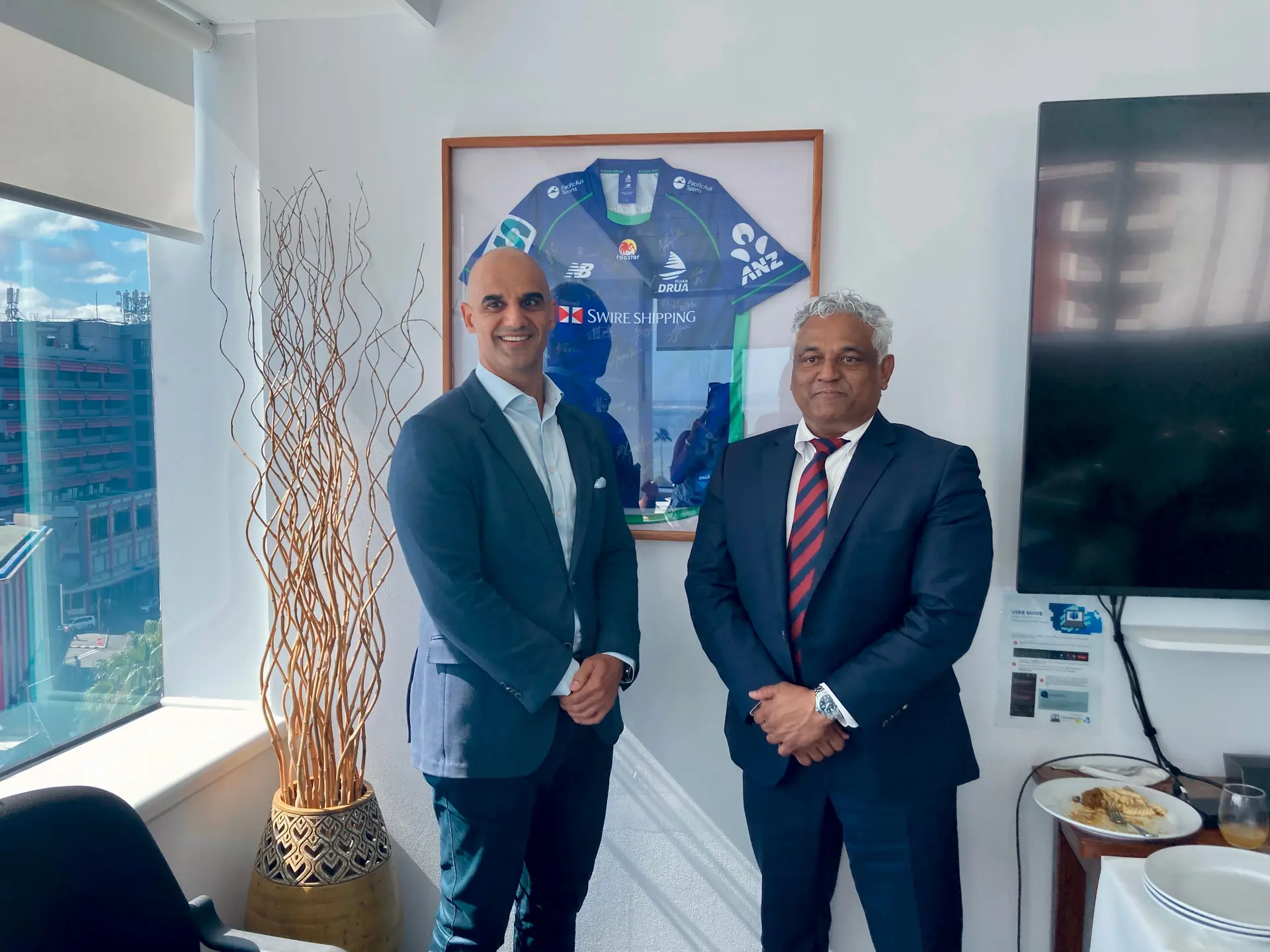 ANZ Bank Fiji country head, Rabih Yazbek and ANZ Pacific economist Dr Kishti Sen. 