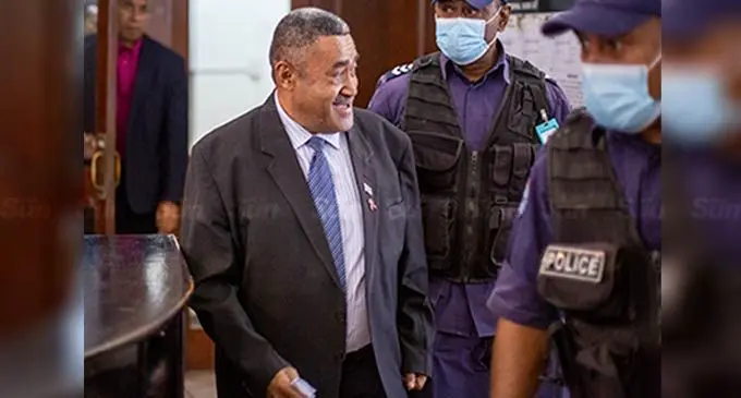 Former Parliament MP, Tui Namosi Ratu Suliano Matanitobua after his sentencing at the High Court in Suva on August 15, 2022. Photo: Leon Lord