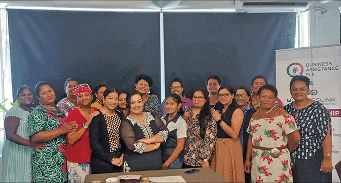 Participants from De Vos on the Park in Suva.
